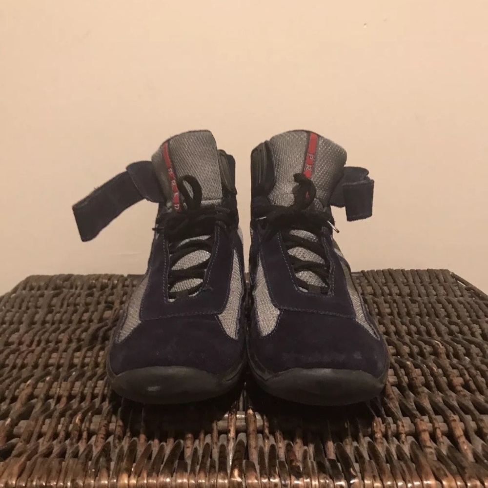 Prada Shoes Americas Cup Hi-Top Sneakers For Men